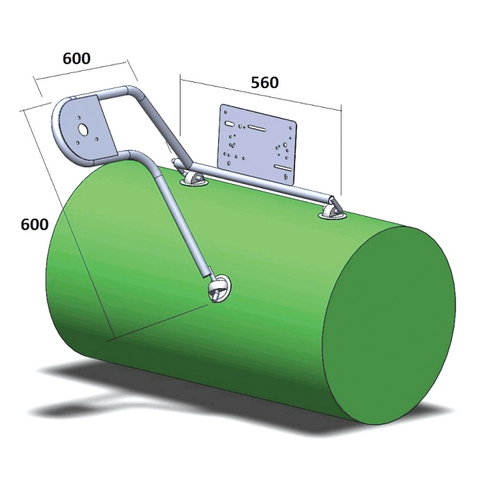 Стойка рулевая с креплением на баллон надувной лодки 25мм в Батайске