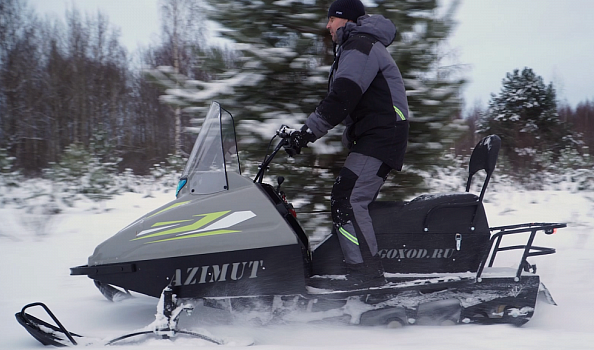 Миниснегоход Бурлак Азимут 24 л.с. , эл.запуск, реверс, тормоз гидравл, капот серый в Батайске