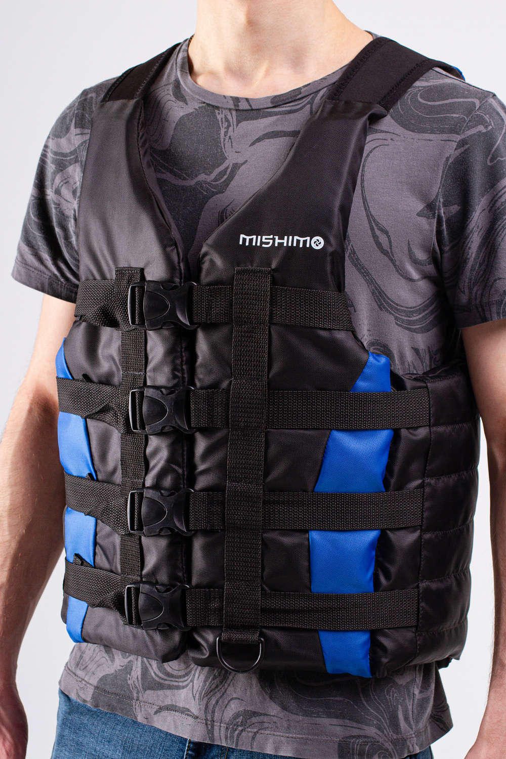 Жилет спасательный MISHIMO PRO Премиум качества Черно-синий в Батайске