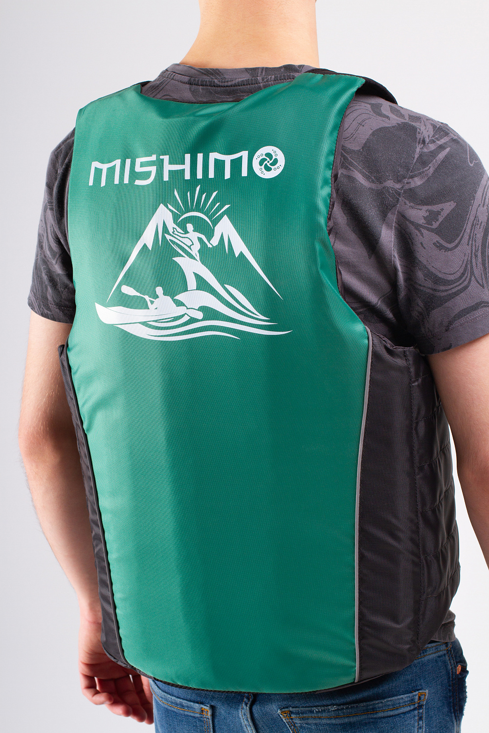 Жилет спасательный MISHIMO PRO Премиум качества Черно-зеленый в Батайске