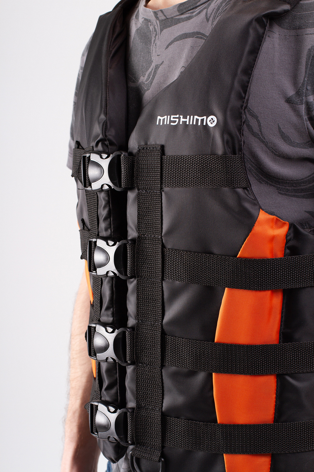 Жилет спасательный MISHIMO PRO Премиум качества Черно-оранжевый в Батайске