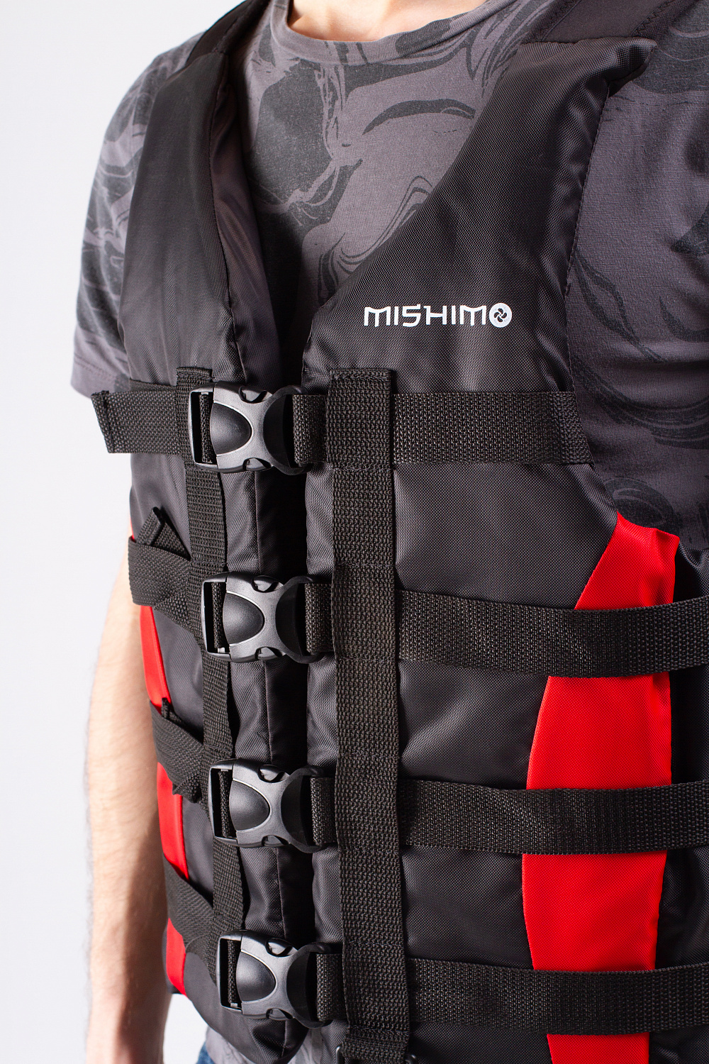 Жилет спасательный MISHIMO PRO Премиум качества Черно-красный в Батайске